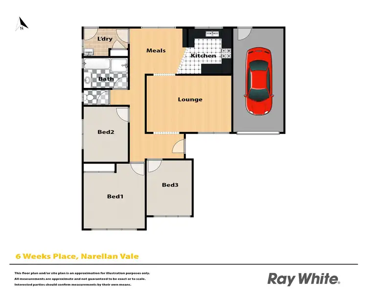 Floorplan of Homely house listing, 6 Weeks Place, Narellan Vale NSW 2567