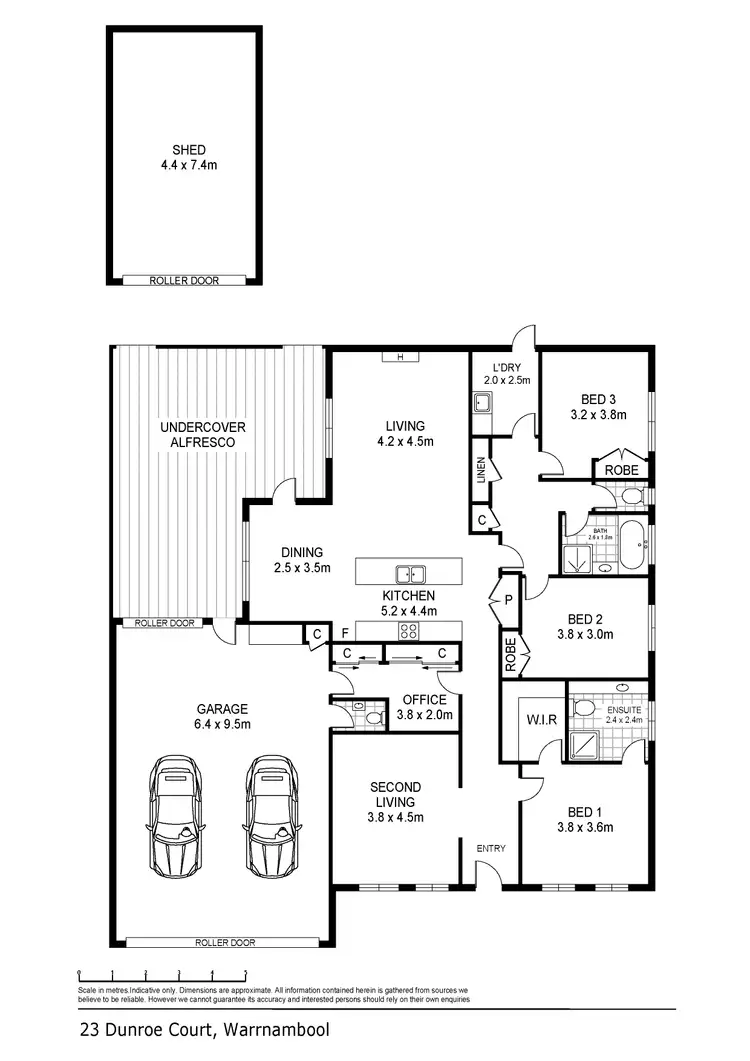 Floorplan of Homely house listing, 23 Dunroe Court, Warrnambool VIC 3280