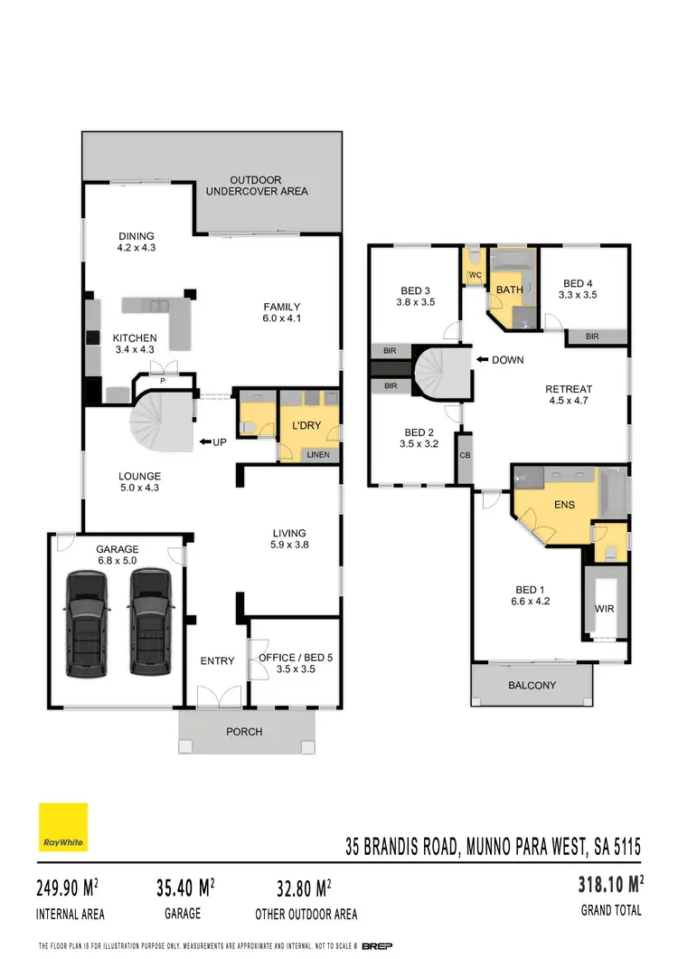 Floorplan of Homely house listing, 35 Brandis Road, Munno Para West SA 5115
