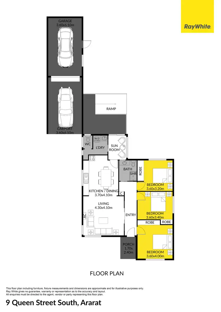 Floorplan of Homely house listing, 9 Queen Street South, Ararat VIC 3377