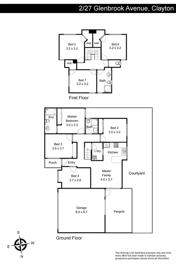 Floorplan of Homely townhouse listing, 2/27 Glenbrook Avenue, Clayton VIC 3168