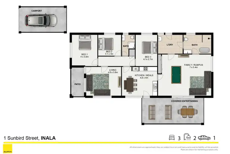 Floorplan of Homely house listing, 1 Sunbird Street, Inala QLD 4077