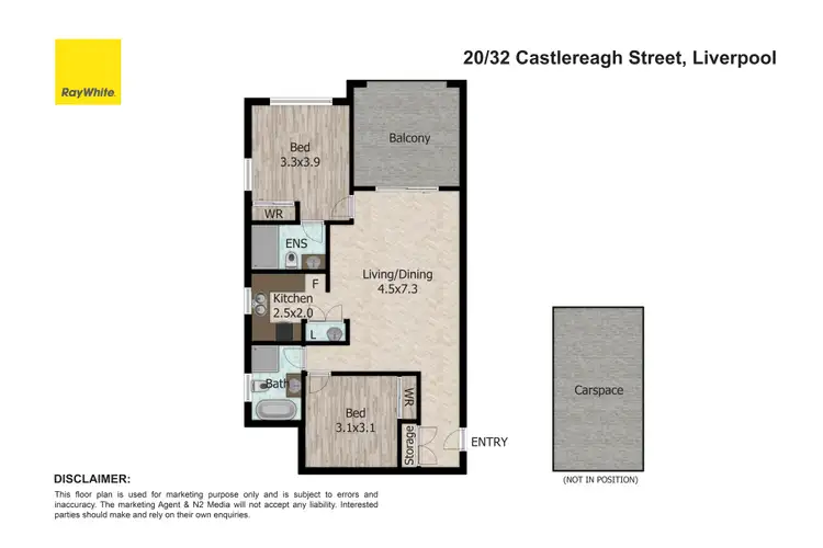 Floorplan of Homely unit listing, 20/32 Castlereagh Street, Liverpool NSW 2170