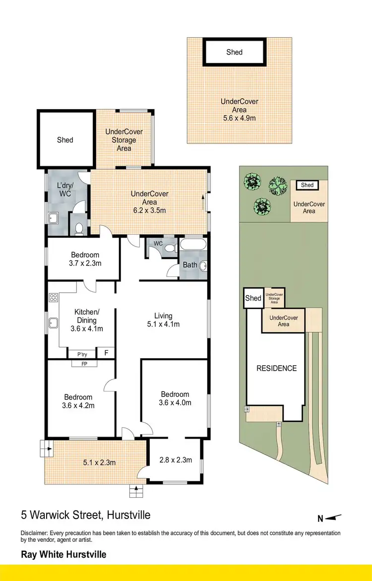 Floorplan of Homely house listing, 5 Warwick Street, Hurstville NSW 2220