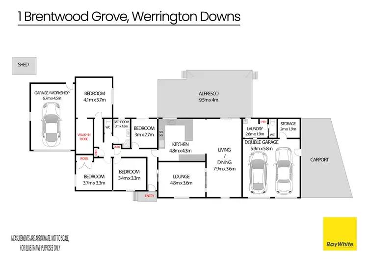 Floorplan of Homely house listing, 1 Brentwood Grove, Werrington Downs NSW 2747