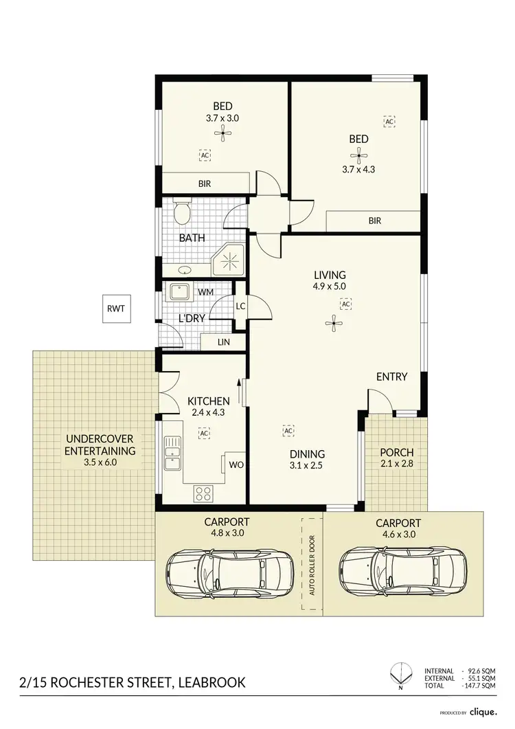 Floorplan of Homely unit listing, 2/15 Rochester Street, Leabrook SA 5068