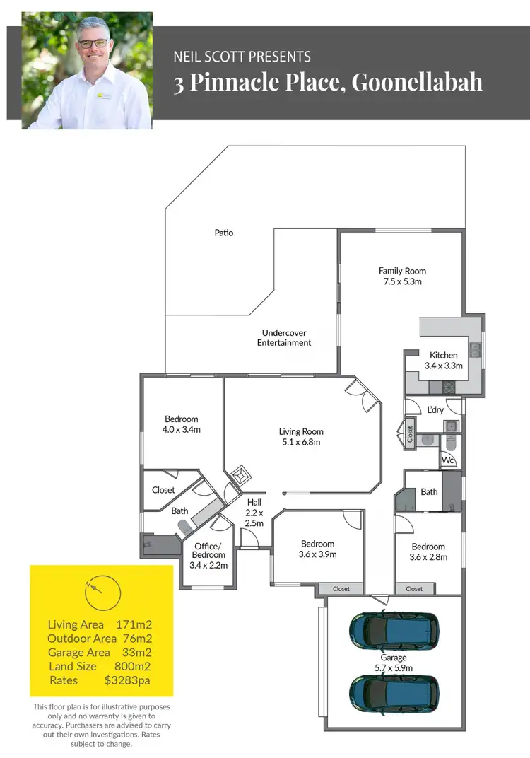 Floorplan of Homely house listing, 3 Pinnacle Place, Goonellabah NSW 2480
