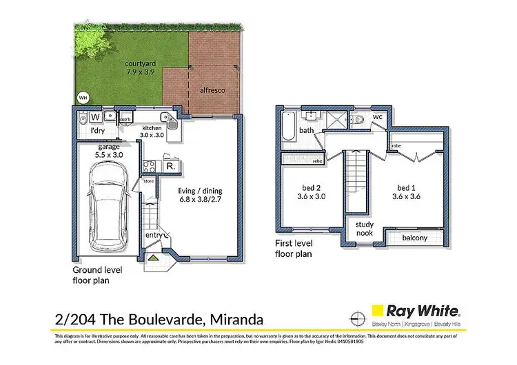 Floorplan of Homely townhouse listing, 2/204 The Boulevarde, Miranda NSW 2228