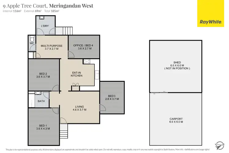 Floorplan of Homely house listing, 9 Apple Tree Court, Meringandan West QLD 4352