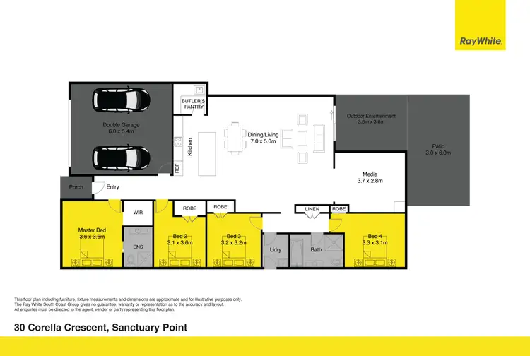 Floorplan of Homely house listing, 30 Corella Crescent, Sanctuary Point NSW 2540