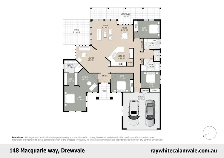 Floorplan of Homely house listing, 148 Macquarie Way, Drewvale QLD 4116