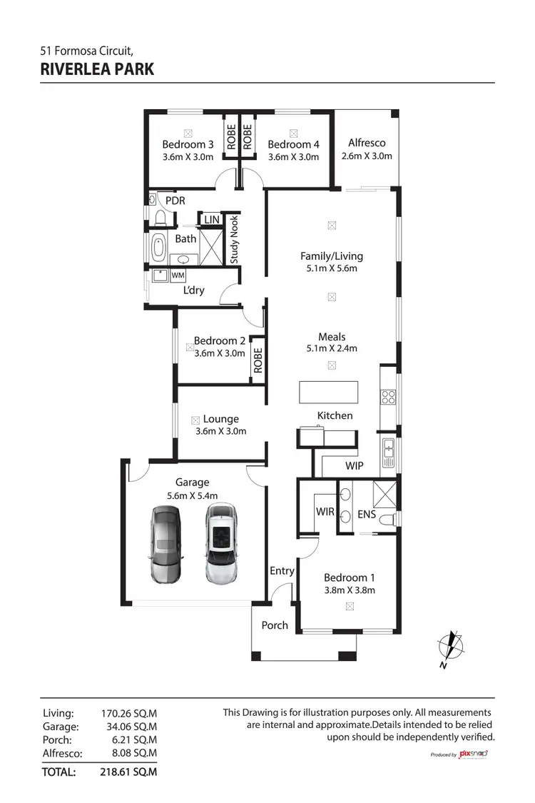 Floorplan of Homely house listing, 51 Formosa Circuit, Riverlea Park SA 5120