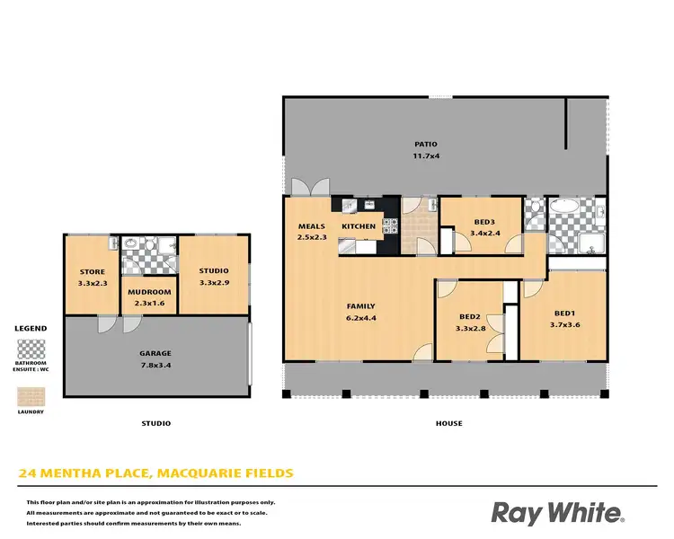 Floorplan of Homely house listing, 24 Mentha Place, Macquarie Fields NSW 2564