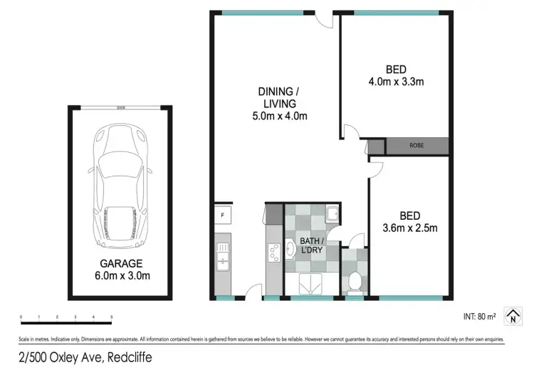 Floorplan of Homely unit listing, 2/500 Oxley Avenue, Redcliffe QLD 4020