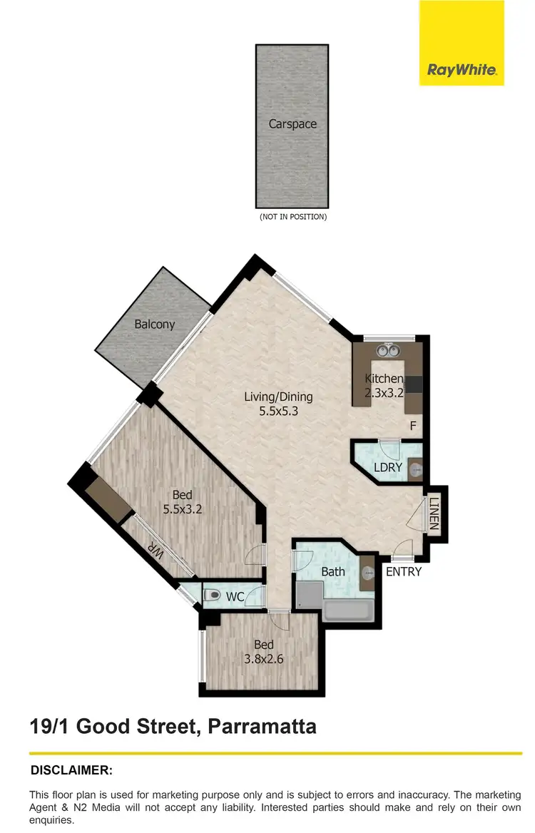 Floorplan of Homely apartment listing, 19/1 Good Street, Parramatta NSW 2150