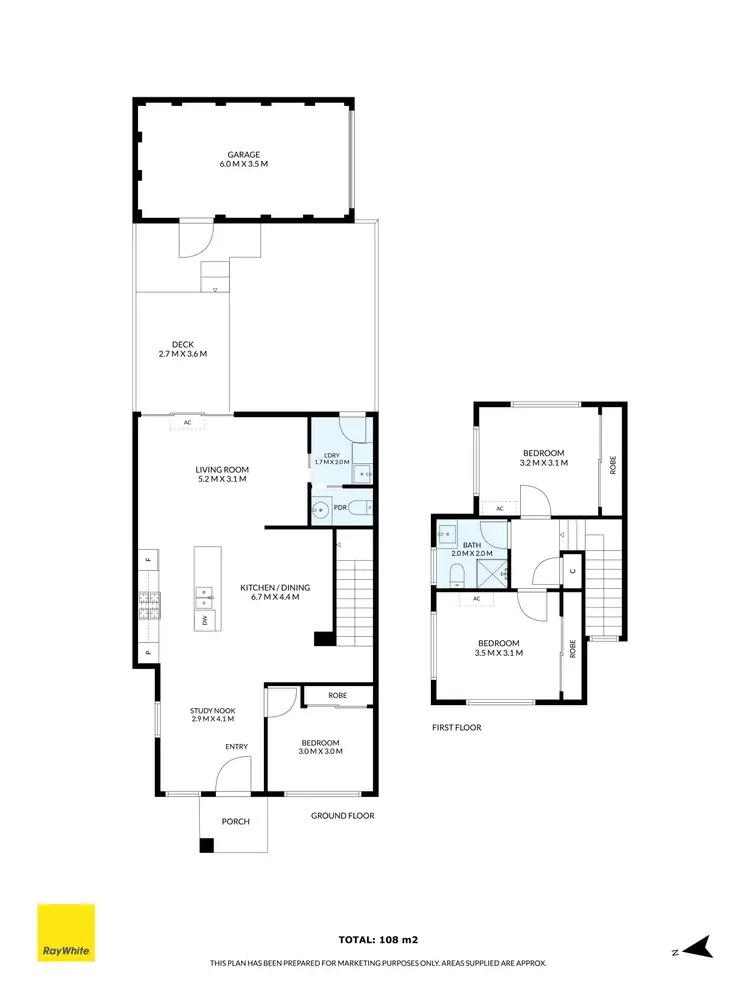 Floorplan of Homely townhouse listing, 2/2 Borrie Street, Reservoir VIC 3073