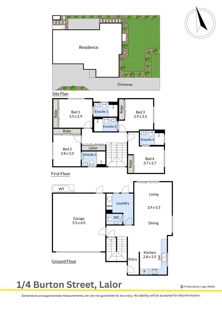 Floorplan of Homely townhouse listing, 1/4 Burton Street, Lalor VIC 3075