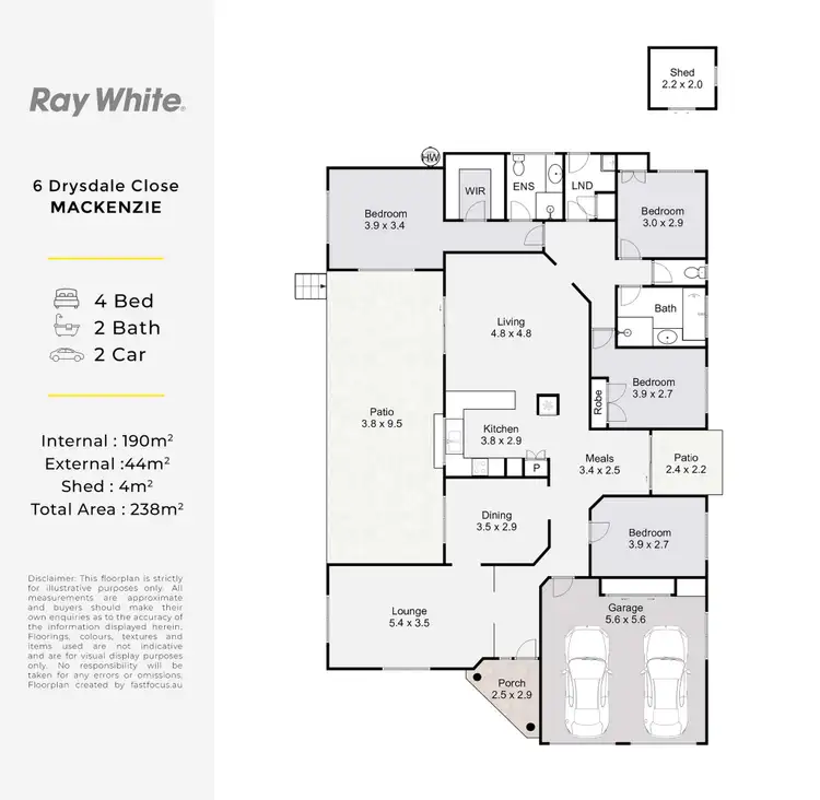 Floorplan of Homely house listing, 6 Drysdale Close, Mackenzie QLD 4156