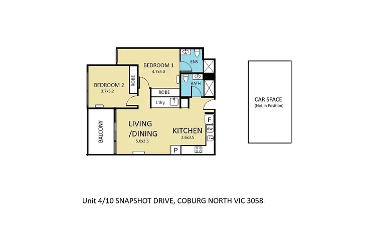 Floorplan of Homely apartment listing, 4/10 Snapshot Drive, Coburg North VIC 3058
