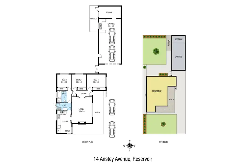 Floorplan of Homely house listing, 14 Anstey Avenue, Reservoir VIC 3073