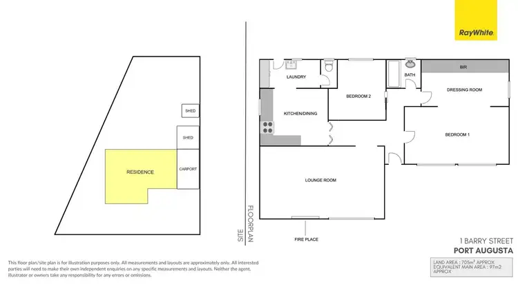 Floorplan of Homely house listing, 1 Barry Street, Port Augusta SA 5700