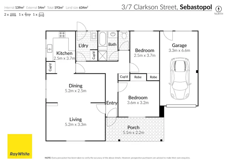 Floorplan of Homely unit listing, 3/7 Clarkson Street, Sebastopol VIC 3356