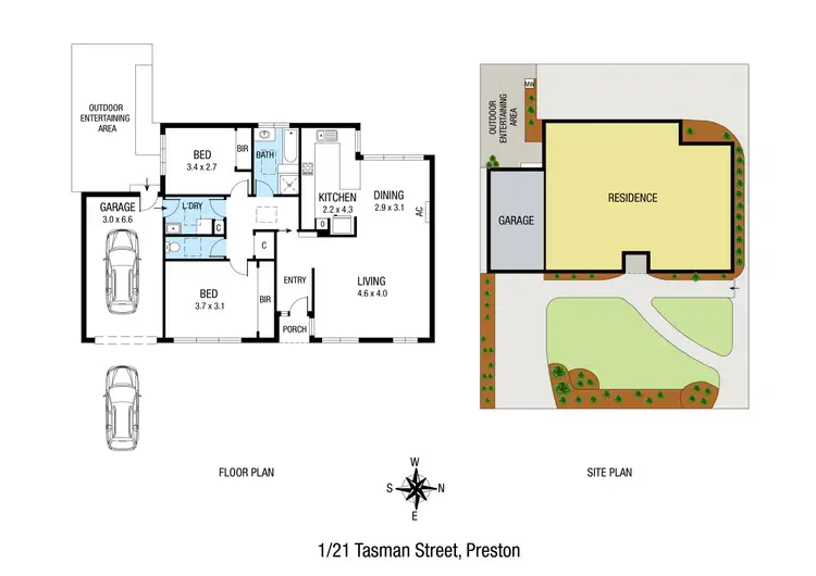 Floorplan of Homely unit listing, 1/21 Tasman Street, Preston VIC 3072