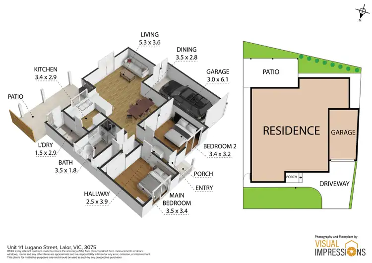 Floorplan of Homely unit listing, 1/1 Lugano Street, Lalor VIC 3075