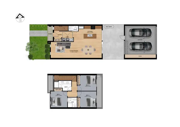Floorplan of Homely townhouse listing, 2/100 Schotters Road, Mernda VIC 3754