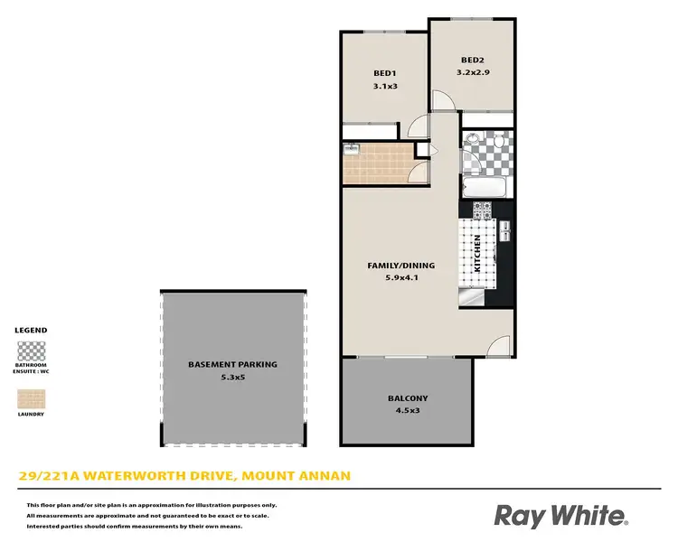 Floorplan of Homely apartment listing, 29/221A Waterworth Drive, Mount Annan NSW 2567
