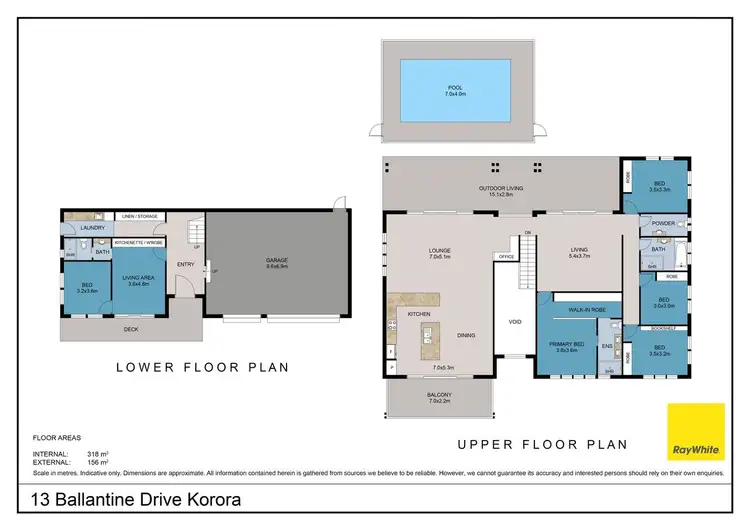 Floorplan of Homely house listing, 13 Ballantine Drive, Korora NSW 2450