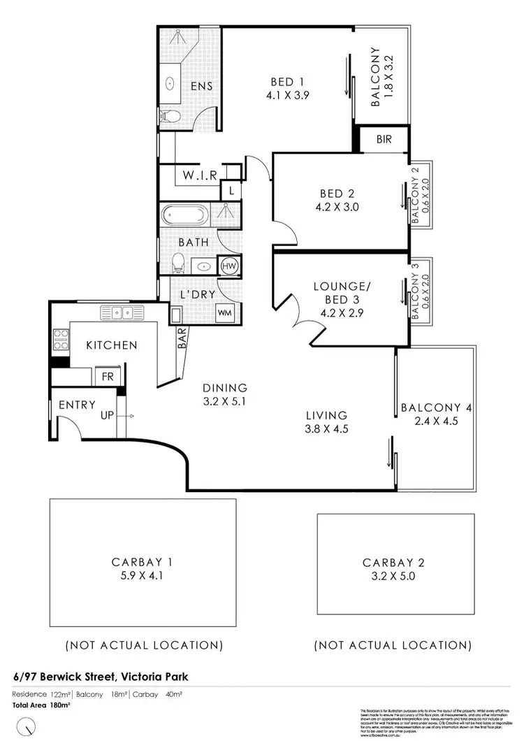 Floorplan of Homely apartment listing, 6/97 Berwick Street, Victoria Park WA 6100