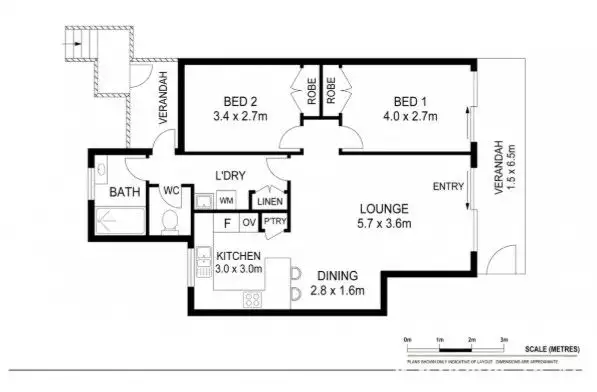 Floorplan of Homely apartment listing, 8/101 Welsby Parade, Bongaree QLD 4507