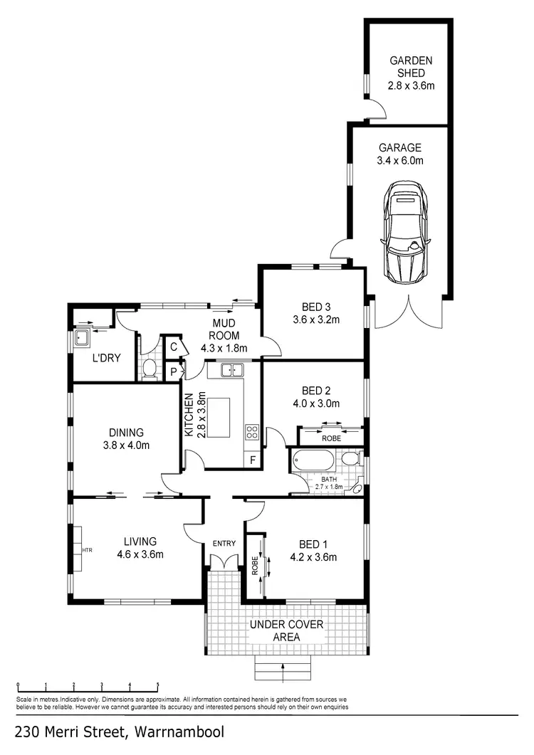 Floorplan of Homely house listing, 230 Merri Street, Warrnambool VIC 3280