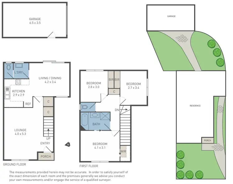 Floorplan of Homely townhouse listing, 2/5 Tower Road, Werribee VIC 3030