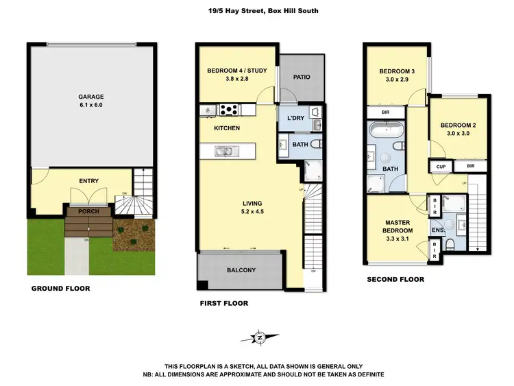 Floorplan of Homely townhouse listing, 19/5 Hay Street, Box Hill South VIC 3128