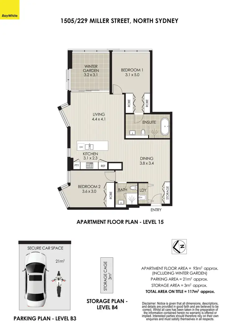 Floorplan of Homely apartment listing, 1505/229 Miller Street, North Sydney NSW 2060