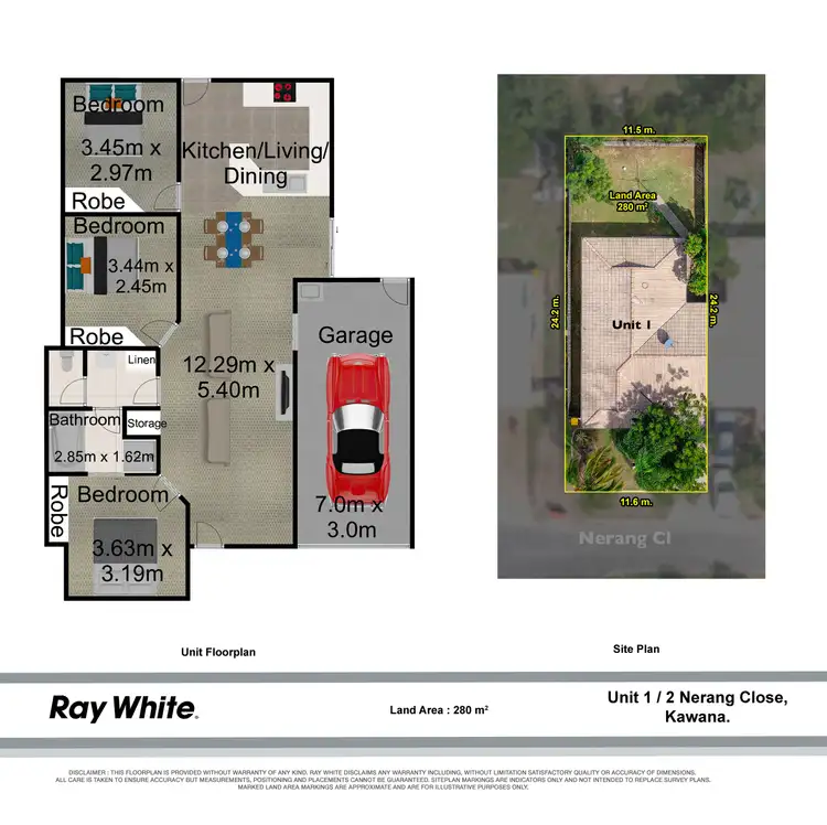 Floorplan of Homely unit listing, 1/2 Nerang Close, Kawana QLD 4701