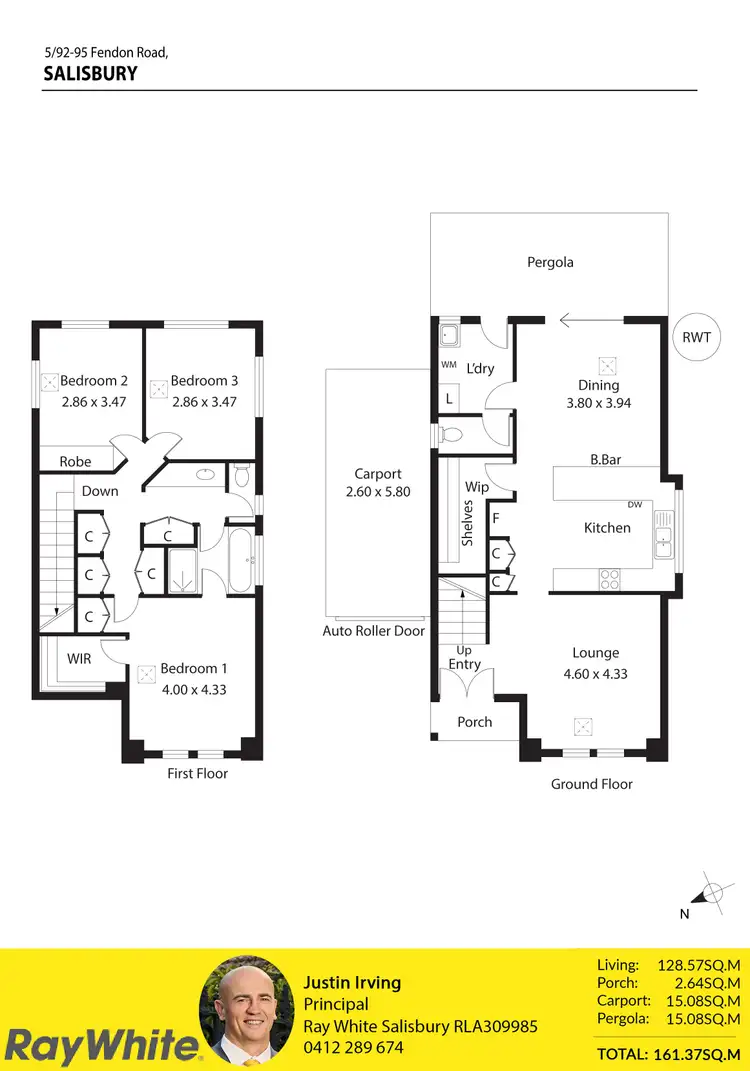 Floorplan of Homely townhouse listing, 5/92-94 Fenden Road, Salisbury SA 5108