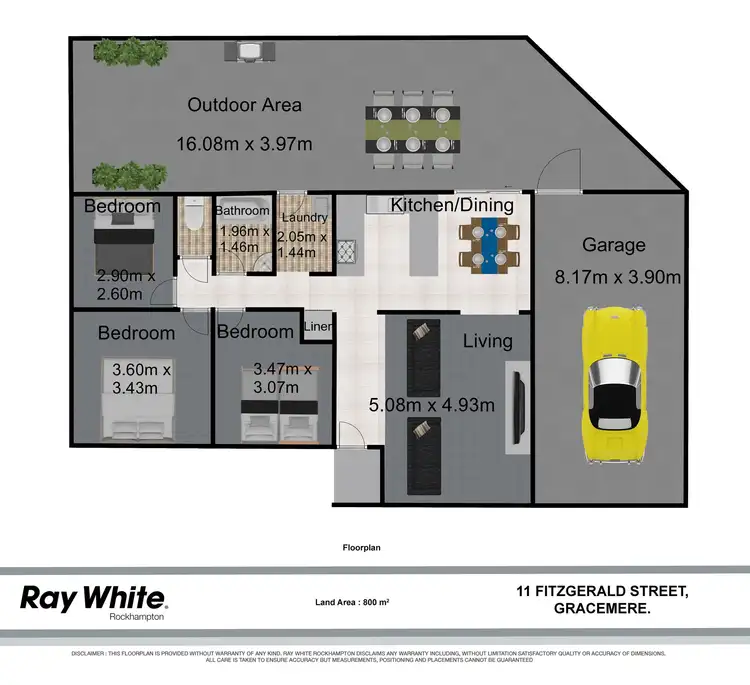 Floorplan of Homely house listing, 11 Fitzgerald Street, Gracemere QLD 4702