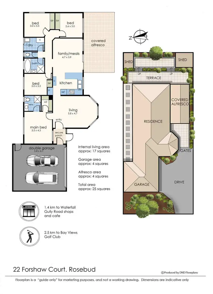 Floorplan of Homely house listing, 22 Forshaw Court, Rosebud VIC 3939