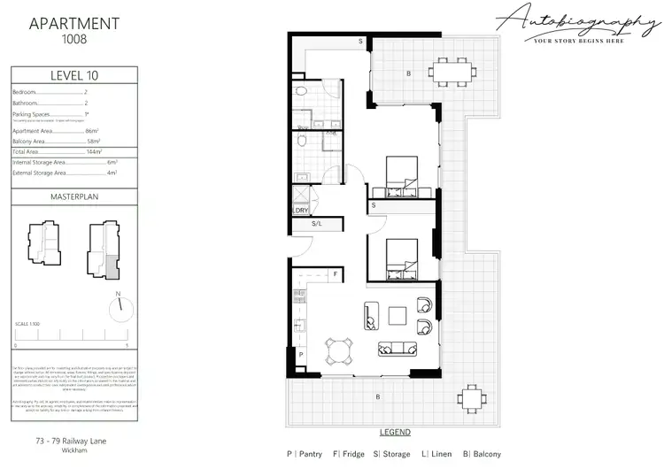 Floorplan of Homely apartment listing, 1008/73-79 Railway Lane, Wickham NSW 2293
