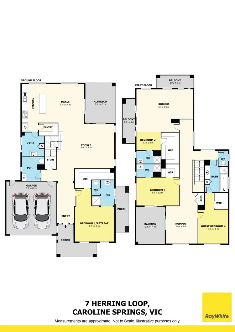 Floorplan of Homely house listing, 7 Herring Loop, Caroline Springs VIC 3023