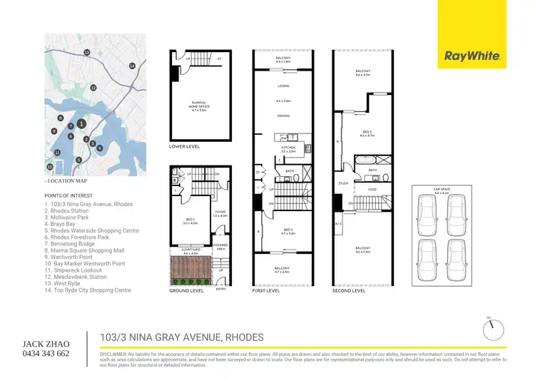 Floorplan of Homely townhouse listing, 103/3 Nina Gray Avenue, Rhodes NSW 2138