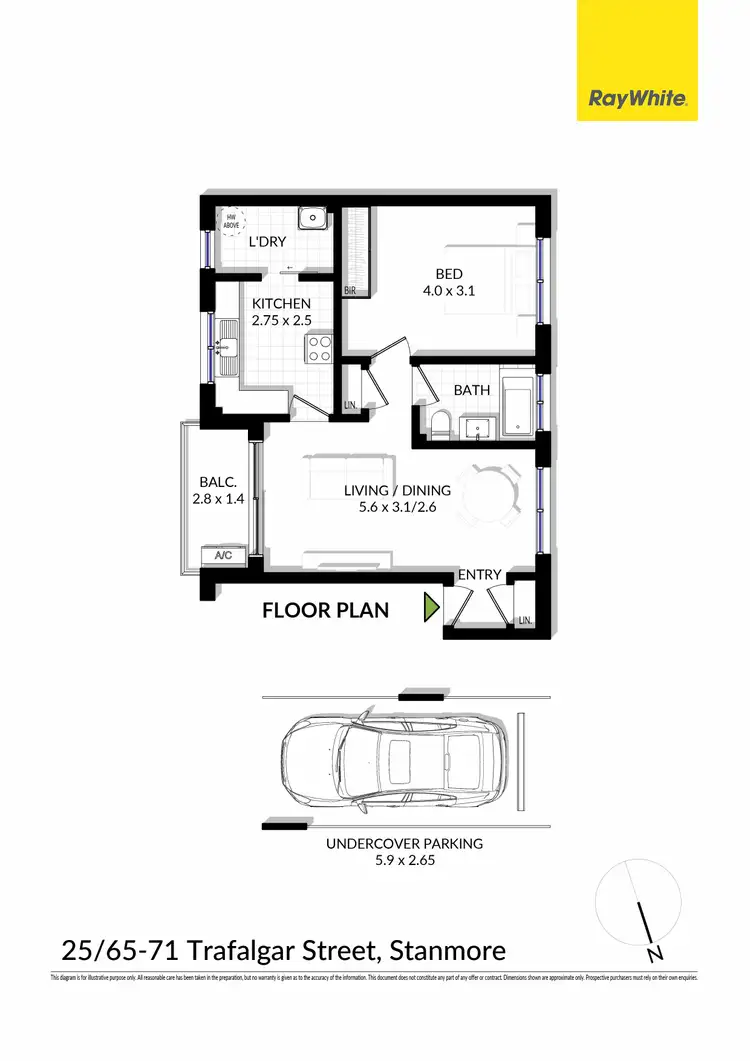 Floorplan of Homely apartment listing, 25/65-71 Trafalgar Street, Stanmore NSW 2048