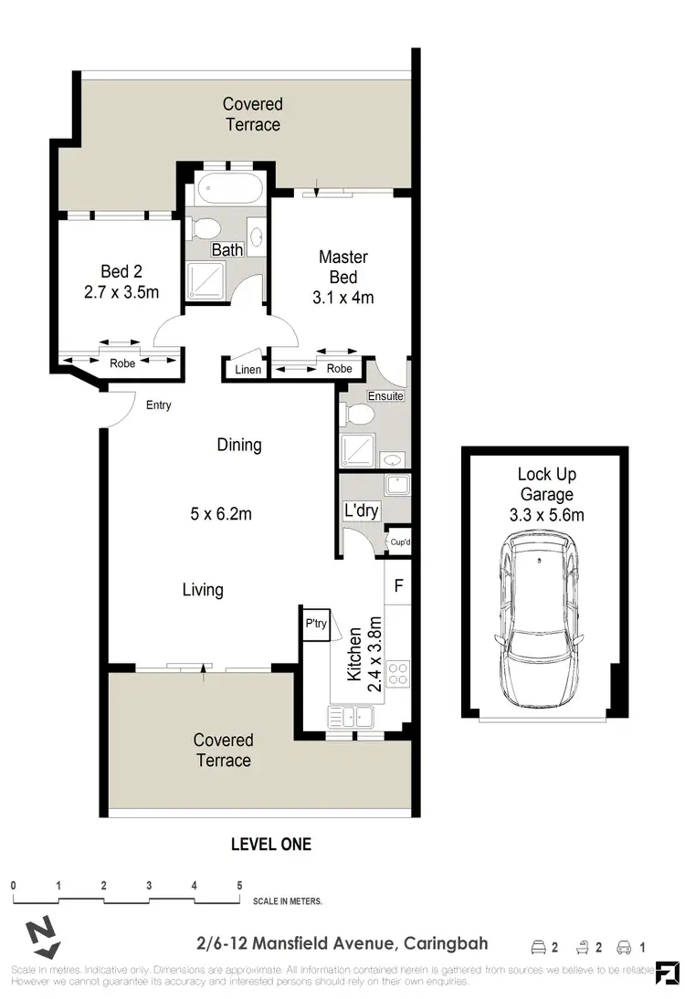 Floorplan of Homely apartment listing, 2/6-12 Mansfield Avenue, Caringbah NSW 2229