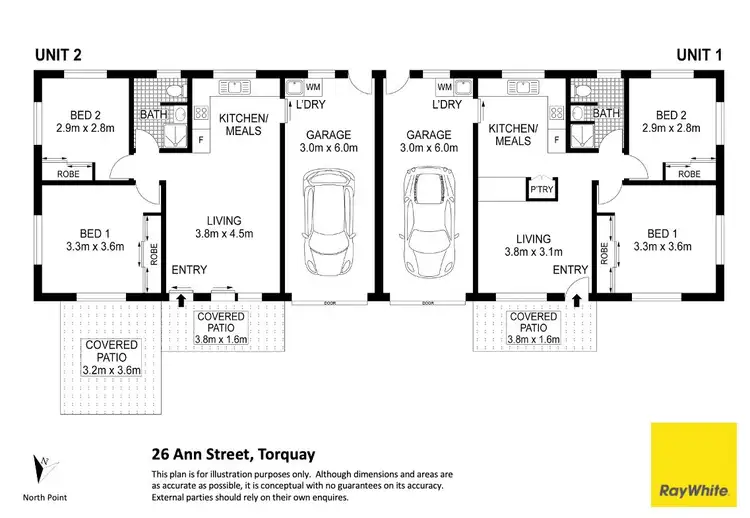 Floorplan of Homely semi-detached listing, 26 Ann Street, Torquay QLD 4655