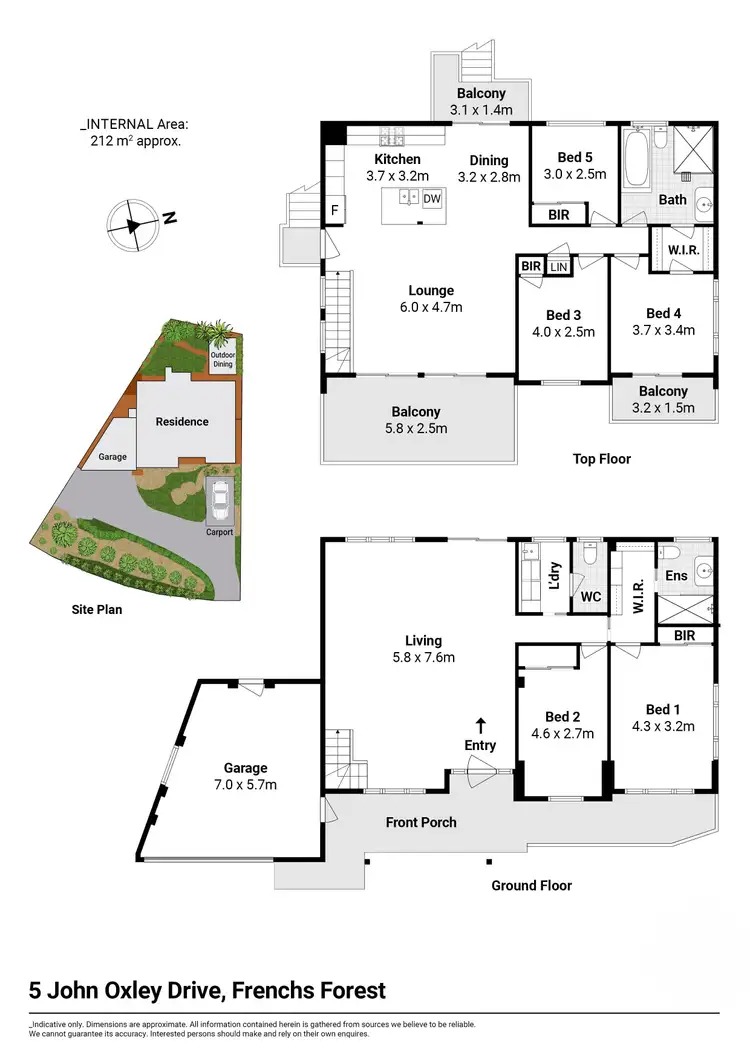 Floorplan of Homely house listing, 5 John Oxley Drive, Frenchs Forest NSW 2086