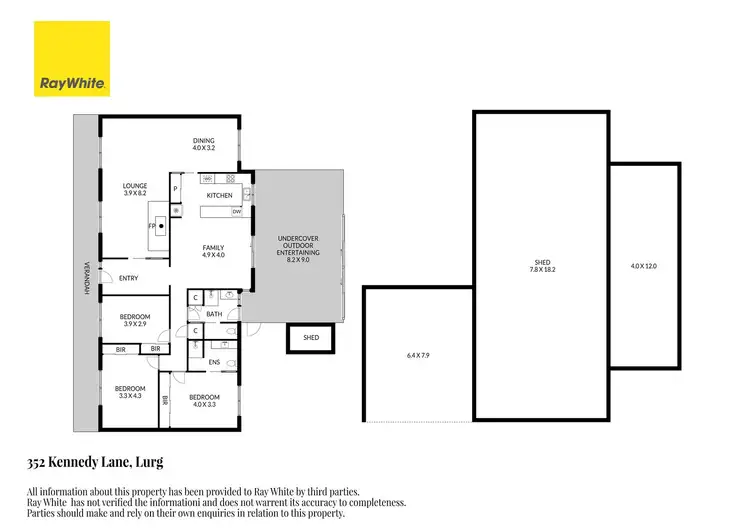 Floorplan of Homely house listing, 352 Kennedy Lane, Lurg VIC 3673
