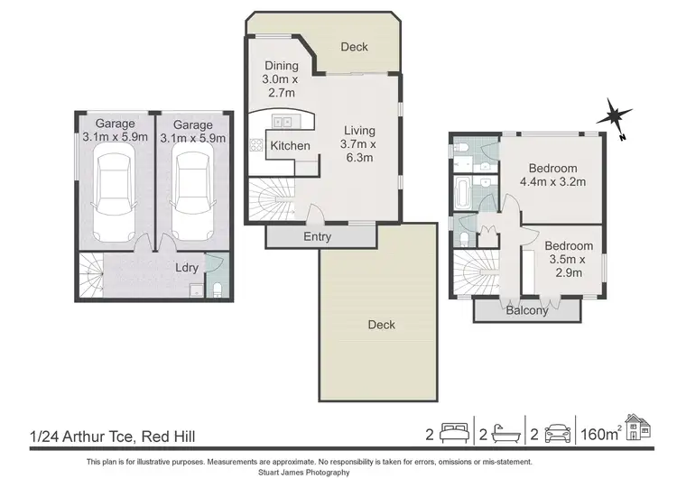 Floorplan of Homely townhouse listing, 1/24 Arthur Terrace, Red Hill QLD 4059